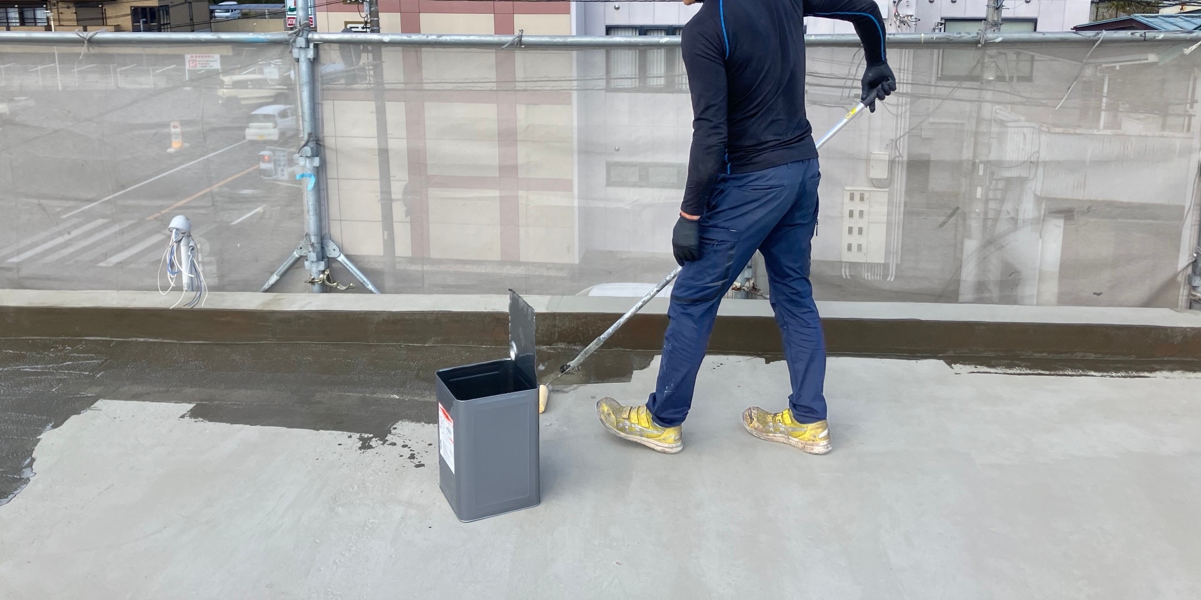 【綺麗なネイビーカラーへ♪店舗様】外壁・屋根裏・屋上防水・シーリング工事