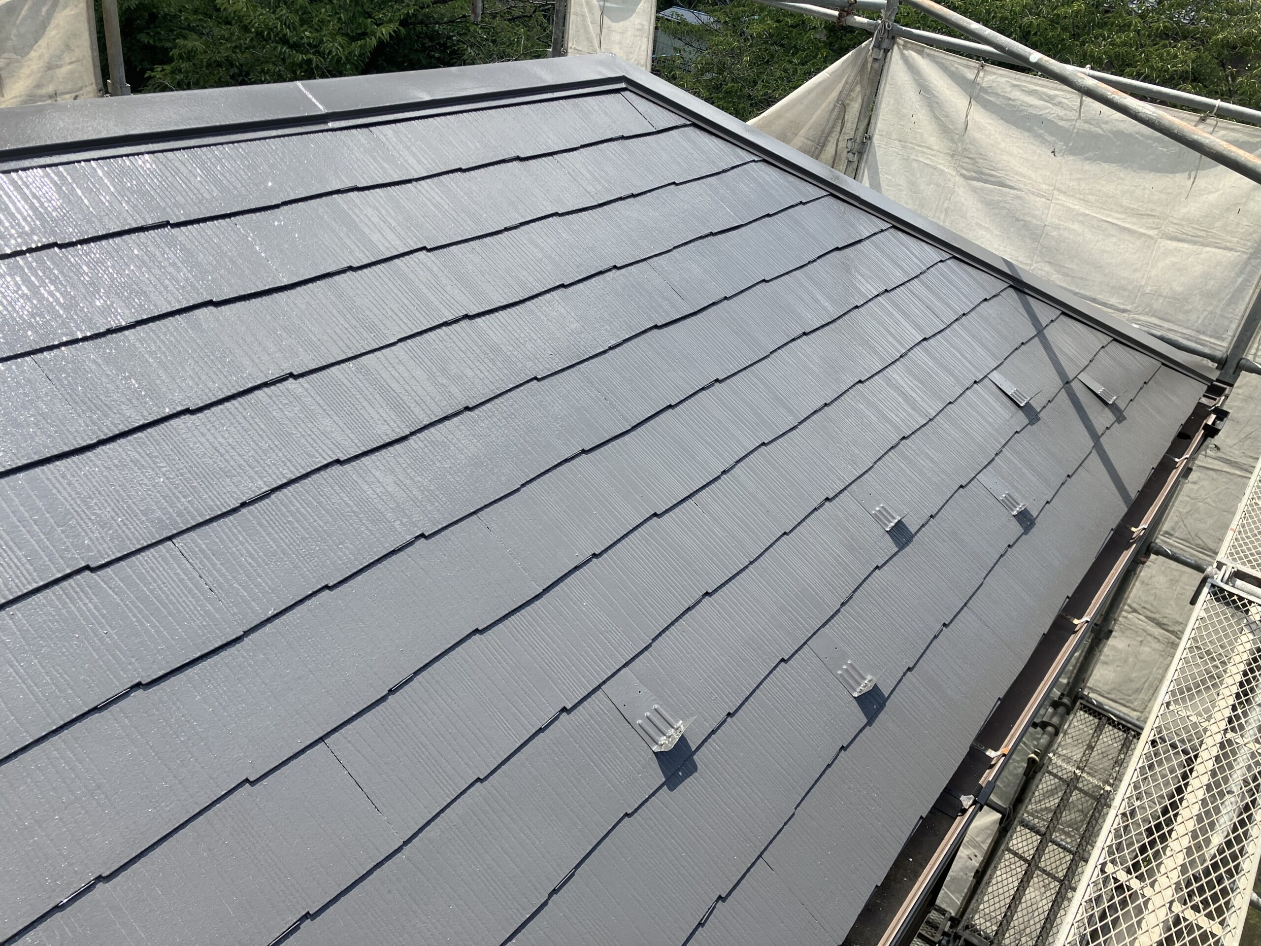 【ダークカラーでシックで洗練されたお家に♪】外壁・屋根・ベランダ防水・シーリング・テラスポリカ交換