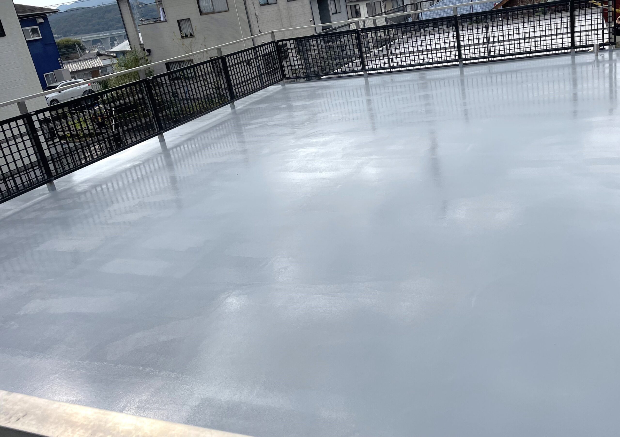 【車庫上バルコニー防水工事でメンテナンス完了！】バルコニー防水
